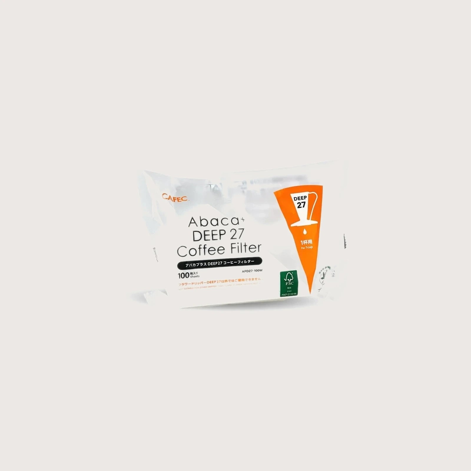 Cafec Deep27 Abaca Conical Paper Filters (100)